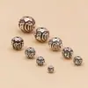 Plata de ley 925 plata tailandesa pulsera de mano accesorios DIY al por mayor mantra de seis caracteres cuentas sánscritas 6-12 mm cuentas sueltas cuentas Buda
