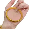 Pulsera Frosted de Color Dorado Arena, Corazón de Loto Dorado, Sutra del Corazón, Estilo Antiguo Sólido para Mujer, No se Desvanece, Sensación de Alta Gama