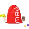 Poliéster 210d Cordão Bolso com Cordão Armazenamento Conveniente Repelente à Água Bolsa Esportiva Tecido do Costas Saco Esportivo com Cordão