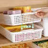 Cesta de almacenamiento para papel A4, caja de almacenamiento de plástico sin tapa, organizador de escritorio, apilable, rectangular, engrosada, cesta grande para artículos varios