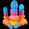 Juguete Sm Calabaza Flor Colorida Enchufe Anal Especial para Salir Forma de Pene Dispositivo de Masturbación Masculino y Femenino Productos Sexuales Eróticos para Adultos