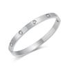 Pulseira de aço titânio moderna combina com tudo estilo ins pulseira de aço titânio com diamante atacado nicho pulseira de aço inoxidável de alta qualidade para mulheres