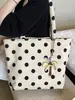 Bolso Tote de Lunares de Moda Transfronterizo 2026 para Mujer, Bolso de Hombro o Axila Casual Elegante y Único para el Trabajo y el Viaje