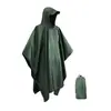 Poncho de Lluvia Naranja Tres en Uno Transfronterizo de Amazon Impermeable de Poliéster PU Impermeable para Senderismo al Aire Libre Poncho Portátil Estilo Poncho