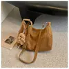 Bolsa grande de couro macio vintage para o dia a dia, de alta qualidade, para mulheres, nova moda 2026, versão coreana, bolsa simples de ombro e transversal