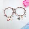 Pulseras Navideñas con Imanes de Corazón que se Atraen Mutuamente, un Regalo para Parejas o Mejores Amigos, Edición Limitada Navideña Específica para las Fiestas