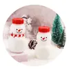 Garrafa Criativa de Chá de Leite Boneco de Neve Descartável Transparente Plástico de Grau Alimentício Garrafa para Bebida de Suco 250ml Em Estoque Atacado