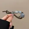 Pinza para el Cabello Grande de Lazo Nuevo 2026 Estilo Coreano Dulce Clip Retorcido con Perlas Elegante Lujo Ligero Pinza para el Cabello de la Parte Posterior de la Cabeza para Mujeres