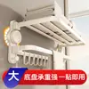 Toallero para baño, instalación sin taladro, estante de almacenamiento para baño, toallero para baño con ducha en el inodoro, barra colgante de almacenamiento integrada