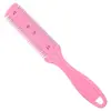 Home Beauty Tijeras Rosadas para Dientes Tijeras Planas Recortadora de Cabello DIY Tijeras para Flequillo Cuidado Personal Herramientas de Belleza Peluquería