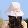 Sombrero de Sol de Color Sólido Simple Estilo Coreano de Ala Ancha para Mujer, Protección UV de Verano, Copa Suave, No Voluminoso, Elegante Sombrero de Pescador