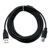 Cabo de Impressão USB para Porta Quadrada Azul Transparente, Preto com Anel Magnético, 0,3m - 10m com Cabo de Interruptor 303 em Formato de Orelha