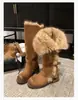 Zapatos de mujer Utopia 2025 invierno nuevo estilo ruso de caña alta con hebilla forro grueso de felpa de moda versátiles cálidos botas de nieve