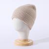 Gorro de Punto de Cachemira Pura para Otoño e Invierno Unisex Moderno Cálido de Lana Versátil Gorro de Cachemira