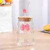 Taza de Bebida para Mujer con Forma de Nube Linda, Taza de una Sola Capa de Gran Capacidad, Taza con Lazo Resistente a Altas Temperaturas, Vaso de Agua de Vidrio de Borosilicato Alto
