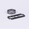 Anillo de plata con navaja abierta retro Zhenrong, estilo nacional, hoja de plata tailandesa, anillo antiguo con gancho, anillo agresivo.