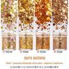 Dia de Ação de Graças Nail Art Lantejoulas Glitter Borboleta Maple Leaf Coração Cinco Canto Quatro Canto Estrela Fragmento Misto Unha Polonês Cola Jóias
