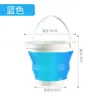 Cubo de Agua Plegable para Pesca al Aire Libre, Tamaños Grande y Pequeño, Viajes en Coche, Lavado de Coches, Cubo de Plástico Grueso Portátil para el Hogar con Asa
