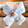 Cachecol Infantil Outono e Inverno Cachecol Espessado à Prova de Vento para Meninos e Meninas 2025 Novo Protetor de Pescoço Quente com Forro de Fleece para Bebê