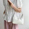 Bolso Pequeño Estilo Francés Verano Transfronterizo Cremallera PU Bolso de Hombro para Debajo del Brazo para Mujer Nicho Simple Moda Bolso de Mano de Media Luna