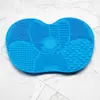 Almofada de lavagem tábua de lavagem artefato de limpeza de pincel de maquiagem almofada de limpeza com ventosa limpador de silicone ferramenta para pincel de maquiagem