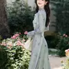 Hermoso Cinturón Ceñidor de Cintura Super Hada Temperamento, Hermoso Nuevo Estilo Chino Cheongsam Mejorado, Hermoso Vestido de Principios de Otoño para Mujer