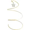 Péndulo de Cristal de Pentagrama de Hierro Forjado Árbol de Navidad de los Deseos Círculo de Árbol Espiral Decorativo para Pastel Enchufe de Mesa de Postre para Hornear