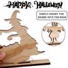 Nuevos Adornos de Proyección de Luz de Halloween Fantasma Bruja Silueta de Madera Escritorio Escenario Festival del Fantasma Horror Parodias Accesorios
