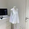 Colete amplo retro em forma de guarda-chuva, feito à mão, com decote U e caimento
