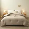 Série de Colchas Simples de Cor Sólida com Tecelagem Waffle, Sem Tingimento, Colcha para Todas as Estações, Individual/Casal Espessa e Quente, Disponível para Dropshipping