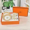 Juego de Taza y Platillo para Café Estilo Inglés Transfronterizo Oge, Taza y Platillo de Porcelana Ósea de Lujo Estilo Europeo, Caja de Regalo para Juego de Té