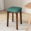 Banco Nórdico Pequeño Silla de Tela Tecnológica para el Hogar Almacenamiento para Sala de Estar Apilable Sencillo Madera Maciza Taburete Cuadrado para Vestidor