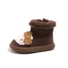 Botas Peludas da Hello Kitty para Meninas 2026 Inverno Novo Estilo Sapatos de Algodão Quentes com Pelúcia Sola Macia Antiderrapante Versátil na Moda Botas Curtas