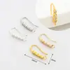 Ganchos para Orejas con Diamantes de Circonio Cobre que Conservan el Color, Múltiples Colores Disponibles, Accesorios y Materiales para Pendientes Hechos a Mano DIY