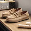Mocasines de Moda para Hombre 2026 Otoño Nuevos Slip-On de Punta Cerrada Zapatos Birkenstock Zapatos Casuales Perezosos Zapatos para Conducir