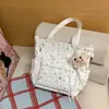 Mochila de Aparência Sofisticada para Meninas do Ensino Fundamental, Bolsa Fofa com Estampa de Estrelas para Aulas de Reforço com Múltiplos Compartimentos, Conjunto de Mochila de Duas Peças para Alunos do Ensino Fundamental