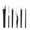 Acero Inoxidable Negro Personalizado Cuchillos Yangzhou Tres Professional Portátil Eliminación de Piel Muerta Callos Ranura de Uña Set de Pedicura Al por Mayor