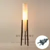 Lámpara de pie en estilo chino nuevo para casas de huéspedes, estilo Wabi-Sabi, madera natural, lámpara de pie de dormitorio estilo Mid-Century, lámpara lateral para sofá de sala de estar, lámpara de mesa de café