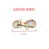 Haomeng Hardware Venta al por Mayor Accesorios de Herrajes para Equipaje Aleación de Zinc Colgante Plateado Gancho de Boca de Pez Gancho
