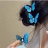 Pinza Lateral para el Cabello Mariposa Morado Azul Retro Súper Hada Pinza para Flequillo Lateral de Mujer Pinza de Sentimiento Avanzado Temperamento Accesorios para el Cabello Antiguos