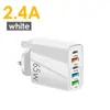 Novo adaptador multiportas PD 3USB regulamentos europeus e americanos PD65W carregamento rápido carregador de celular 5V2.4A cabeça de carregamento