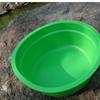Bacia para Iscas Couro Macio Bacia Dobrável Equipamento de Pesca Suprimentos de Pesca Bacia Verde de Couro Macio