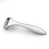 Salão de Beleza Facial Manual V-Face Lifting e Firmador Bastão de Beleza com Metal Dentado Prata Brilhante Rolo Facial Bastão Massageador