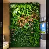 Muro Vegetal Transfronterizo, Muro Vegetal Artificial Tridimensional Simulado de Gama Alta, Decoración de Flores Artificiales, Fondo Verde, Muro de Césped Famoso en Internet