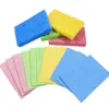 Algodão de Polpa de Madeira DIY Padrão Redondo Animal de Desenho Animado Comprimido Criativo Textura Espumante Esponja de Polpa de Madeira Esponja Absorvente Limpar
