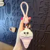 Llavero Colgante Creativo de Comida de Cuero PU Lindo para Pareja Colgante para Llavero de Coche Bolsa Regalo Pequeño Venta al por Mayor