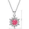 Colar elegante de floco de neve com diamantes completos, mais vendido no comércio exterior europeu e americano, moda japonesa e coreana, romântico, zircônia de floco de neve, corrente de clavícula, pingente
