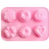 Forma de bolo mousse formato florzinha multi-camadas Yanying para exportação, forma de silicone para chocolate e fondant caseiro, utensílio de silicone para assar de grau alimentício