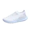 Comercio exterior transfronterizo talla grande primavera y otoño nueva moda casual zapatillas deportivas casuales para mujer de punto volador con diamantes en stock