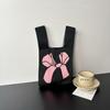 Bolsa Tricotada com Senso Avançado Nova Bolsa de Pulso de Desenho Animado Bolsa de Férias Bolsa de Mão Nicho Versátil Bolsa de Mão Bolsa de Presente